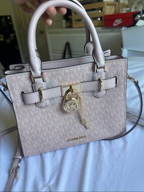 Michael Kors Blush Pink Signature Satchel with Gold Hardware